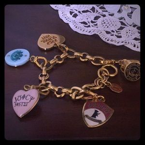 Juicy couture charm bracelet with 5 charms